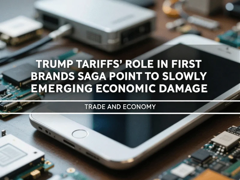 Trump Tariffs' Role in First Brands Saga Point to Slowly Emerging Economic Damage - Professional coverage