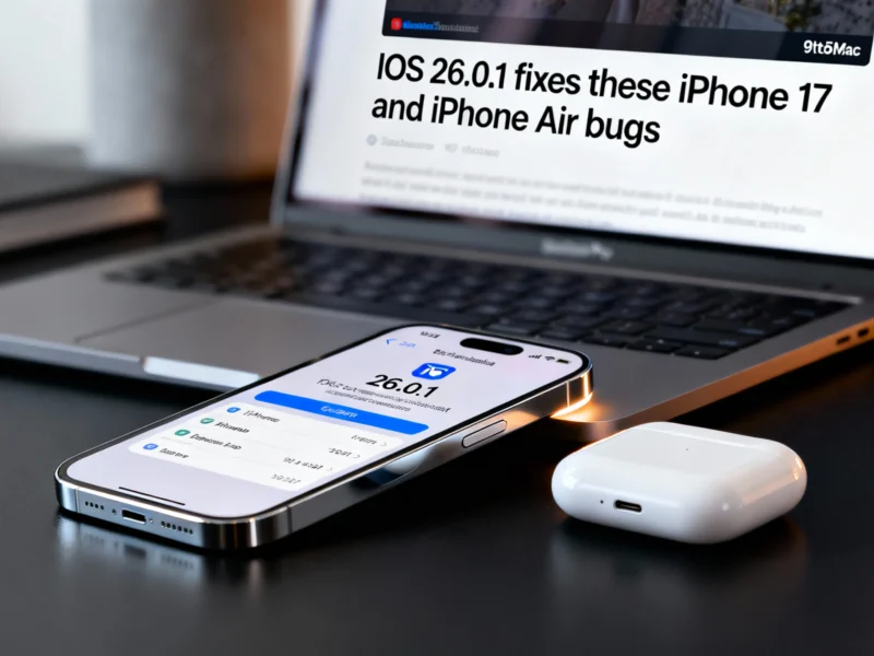Apple iOS 26.0.1 Update Fixes iPhone 17 Connectivity Problems